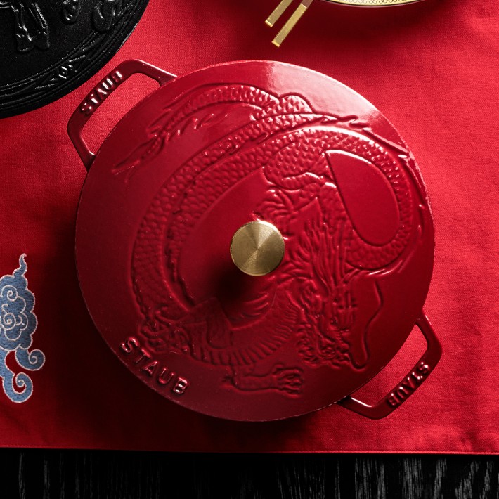 Staub Cast Iron Dragon Braiser, 2.5-Qt., Cranberry | Williams Sonoma