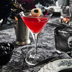 Silver Rim Martini Glasses