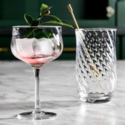 Wave Coupe Glasses, Set of 4