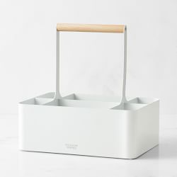 Hold Everything Cleaning Caddy, Metal White