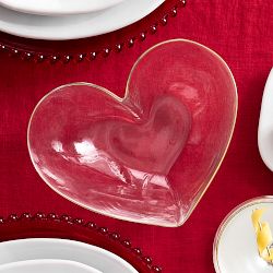 Heart 2-Piece Glass Serving Bowl Set
