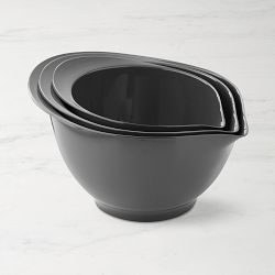 Melamine Mixing Bowls with Spout, Set of 3, Grey