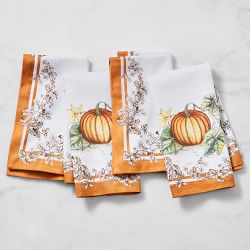 Autumn Plymouth Pumpkin Napkins, Set of 4