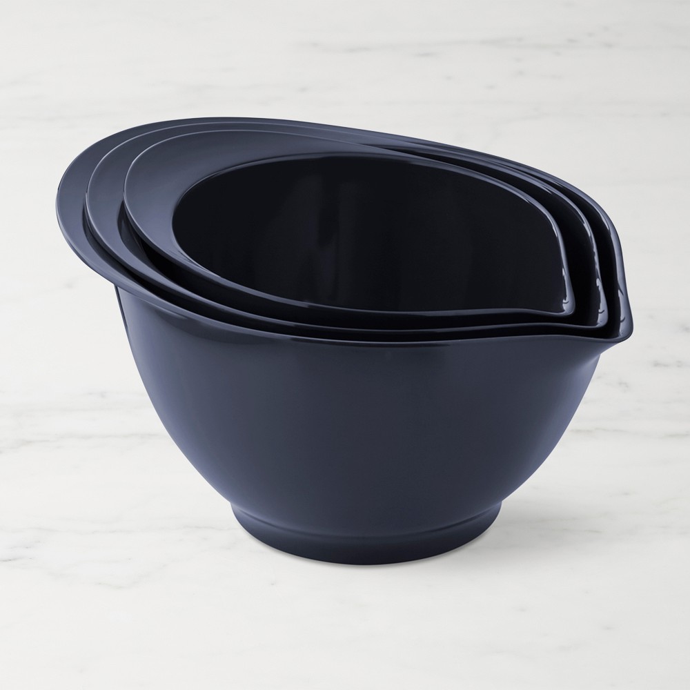 Melamine Mixing Bowls with Spout, Set of 3 - Set of 3, Navy