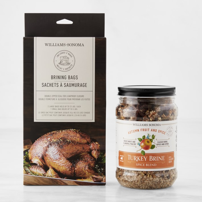 Williams Sonoma Autumn Fruit & Spice Blend Turkey Brine with Brining Bags