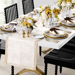 Filomena Jacquard Runner, White