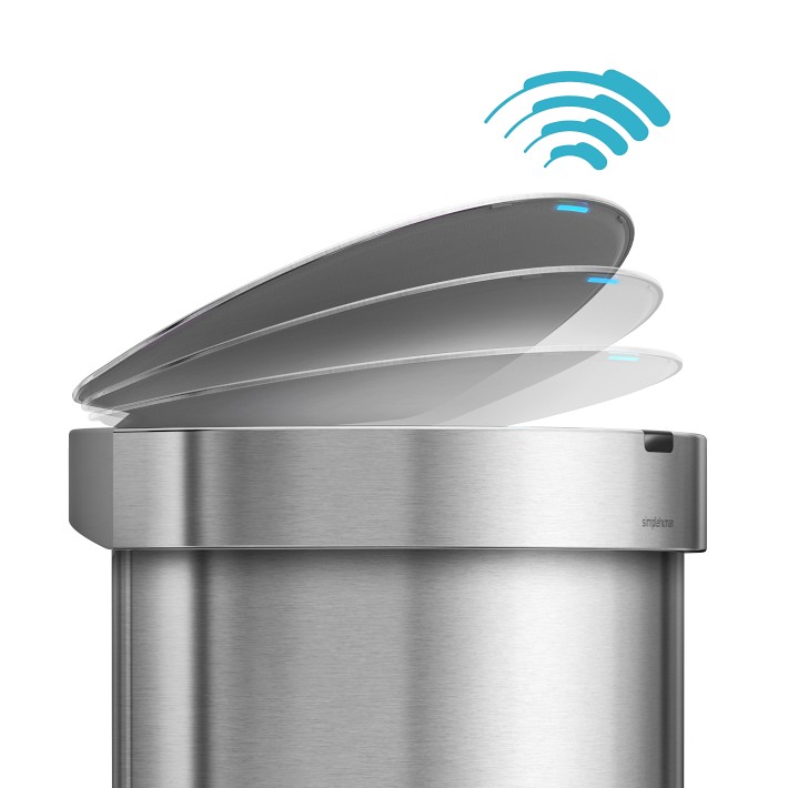 simplehuman Semi-Round Sensor Trash Can - 45L | Williams Sonoma