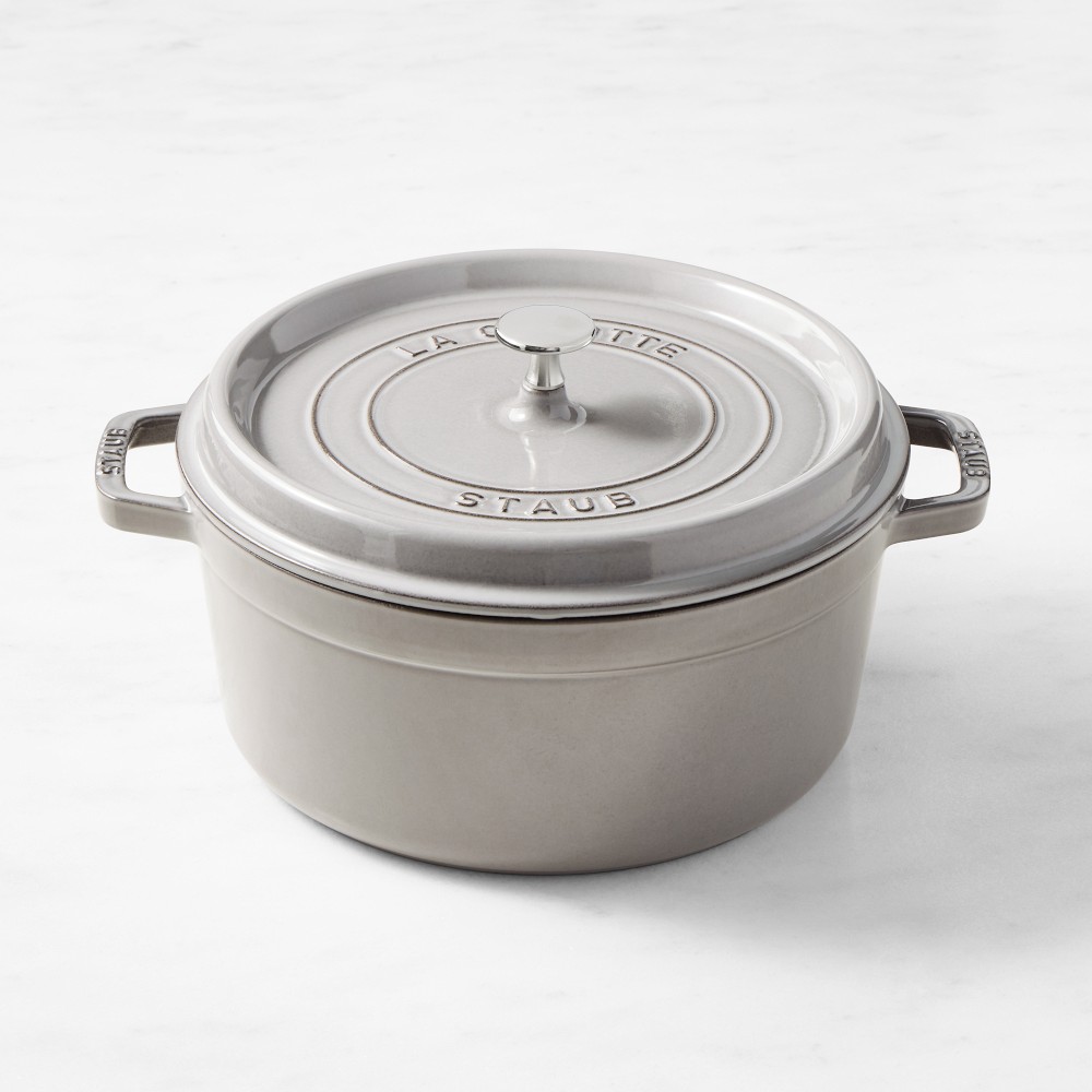 Staub Enameled Cast Iron Round Dutch Oven - 5 1/2-Qt., Graphite
