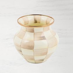 MacKenzie-Childs Mocha Check Vase