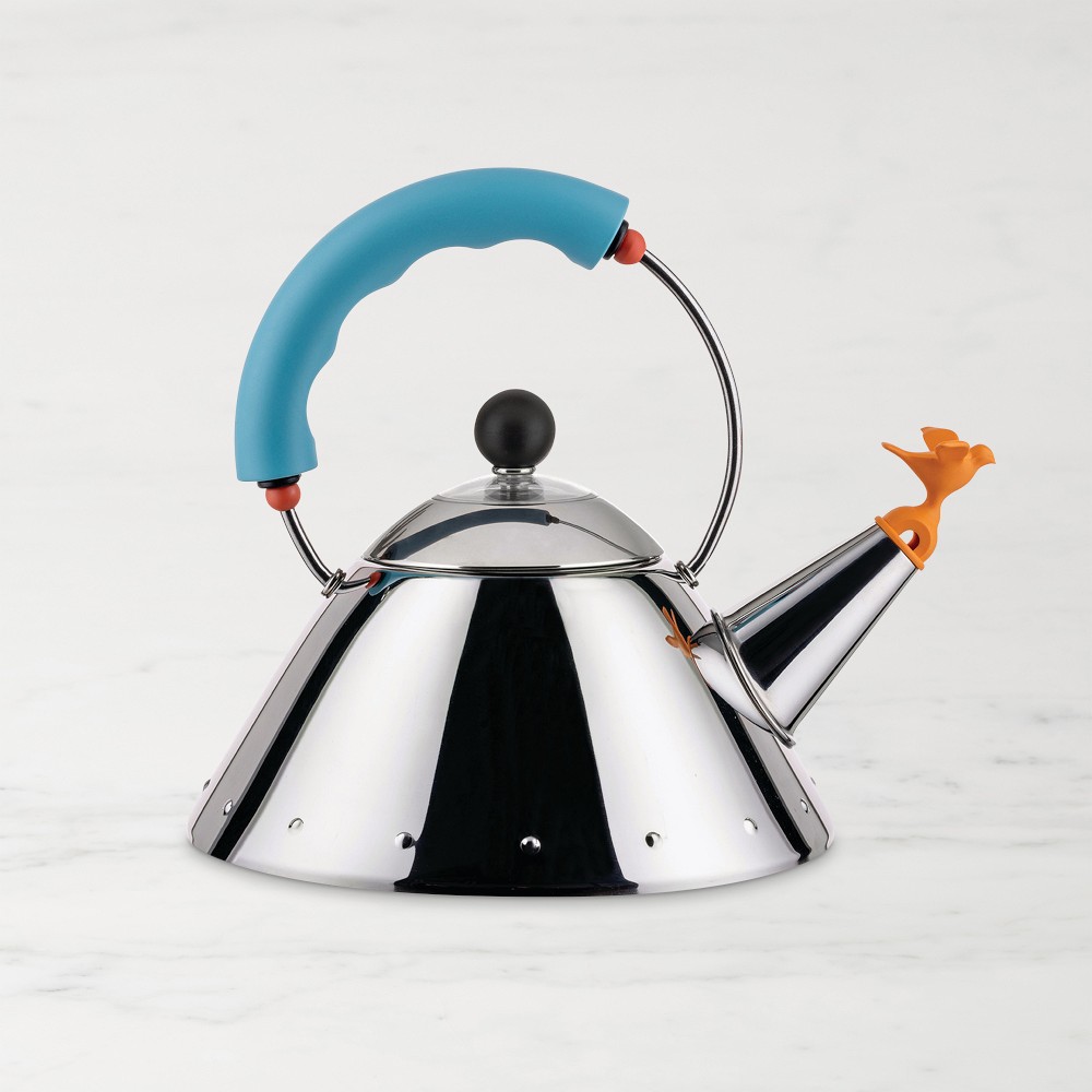 Alessi Michael Graves 9093 Stainless-Steel Tea Kettle - Light Blue