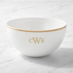 Pickard Signature Serving Bowl, Gold, Monogram