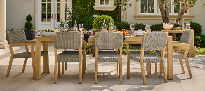 Larnaca Teak Extendable Outdoor Dining Table | Williams Sonoma