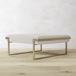 Mixed Material Square Ottoman (40")