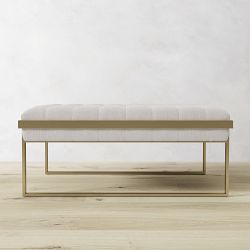Mixed Material Square Ottoman (40")