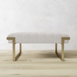 Mixed Material Square Ottoman (40")