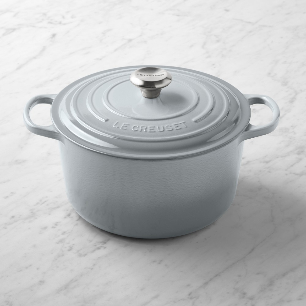 Le Creuset Signature Enameled Cast Iron Deep Round Oven, 6 1/2-Qt. - 6 1/2-Qt., French Grey