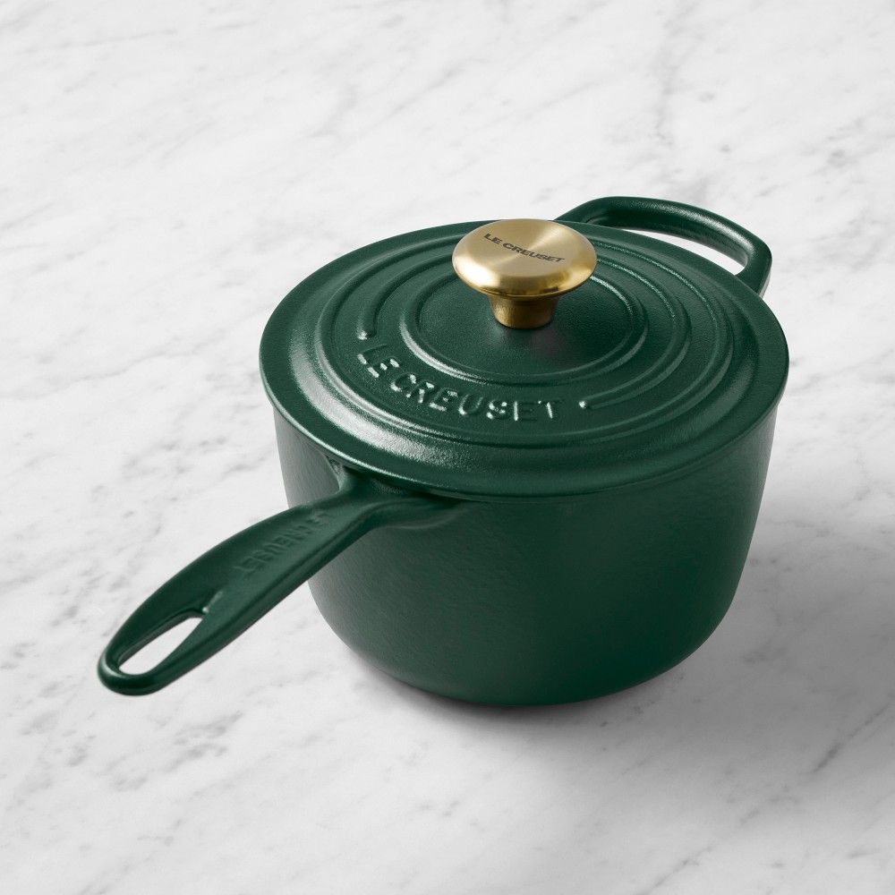 Le Creuset Signature Enameled Cast Iron Saucepan (Foret Green)