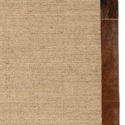 Sisal With Hide Border Rug