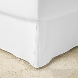 Sateen 300 Thread Count Bed Skirt, Queen, White