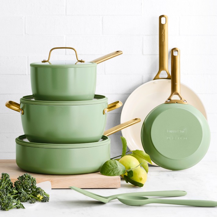 #Tahitian green 』 #パンの木の実 GreenPan Reserve Pro 10-Piece Cookware Set | Williams Sonoma