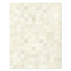 Laser Lines Hide Rug, 6' X 9', Natural