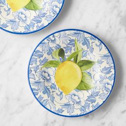Lemon Outdoor Melamine Appetizer Plates