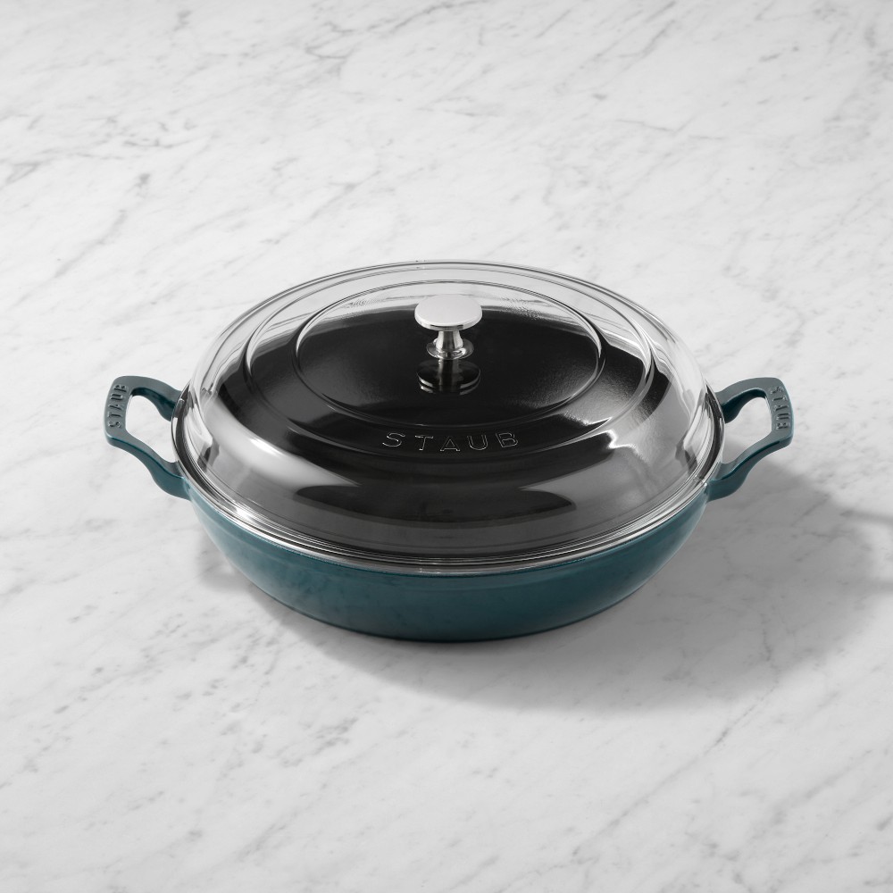 Staub Enameled Cast Iron Everything Braiser, 3.5-Qt. - 3.5-Qt., La Mer