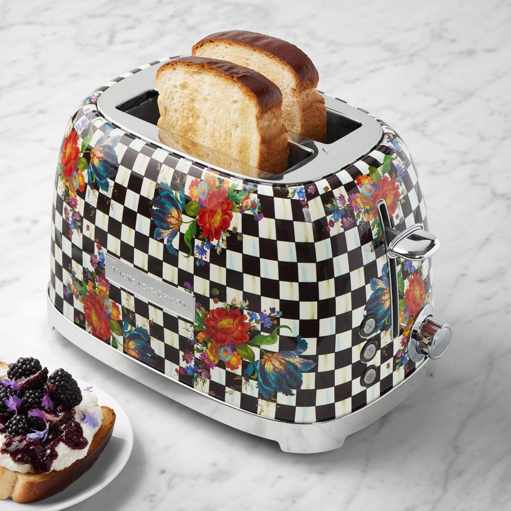MacKenzie-Childs Courtly Flower Market 2-Slice Toaster - Courtly Flower Market