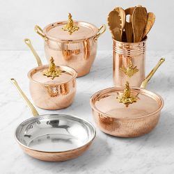 Ruffoni Historia Hammered Copper 14-Piece Set with Pineapple Knob