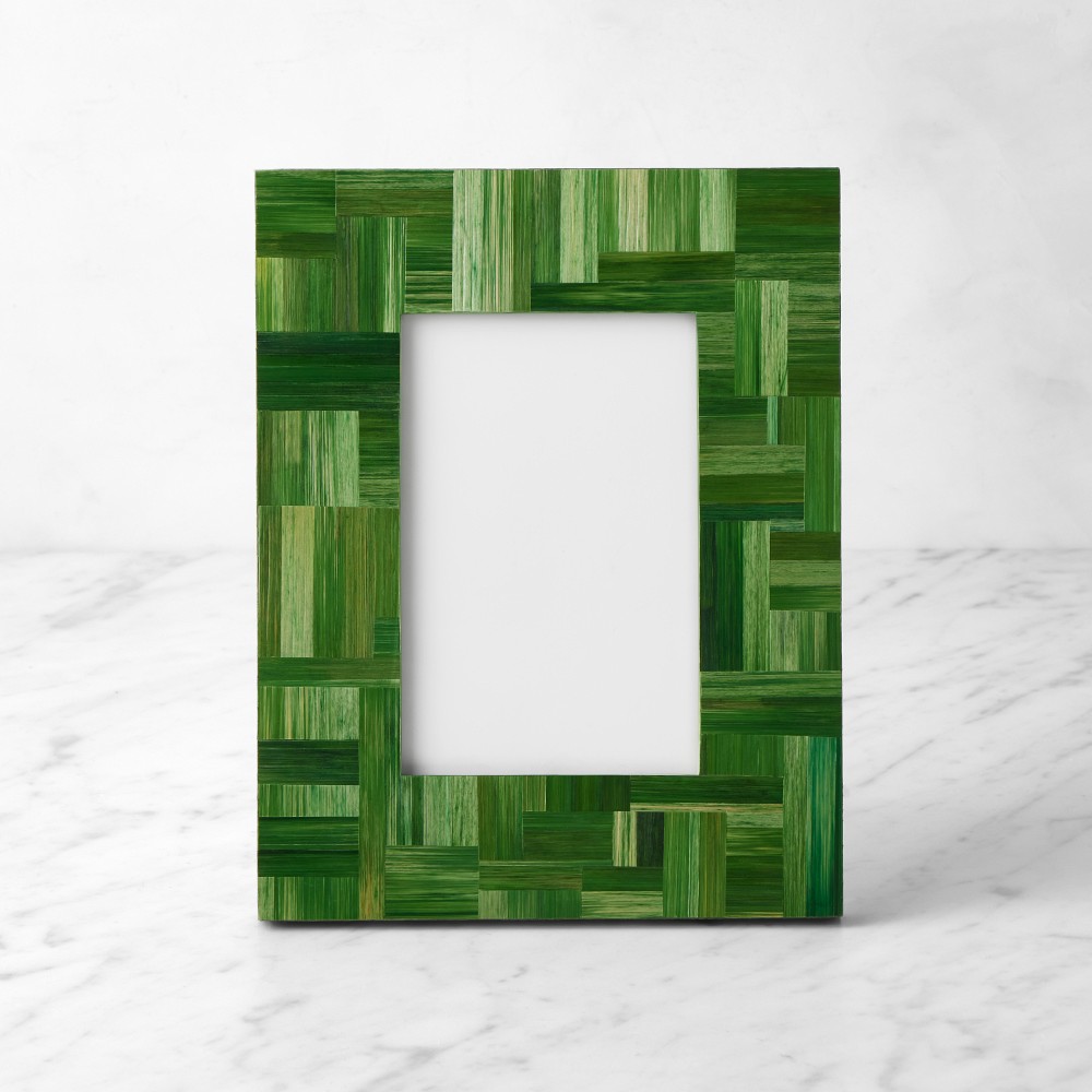 Mia Straw Marquetry Picture Frames - 4" X 6"