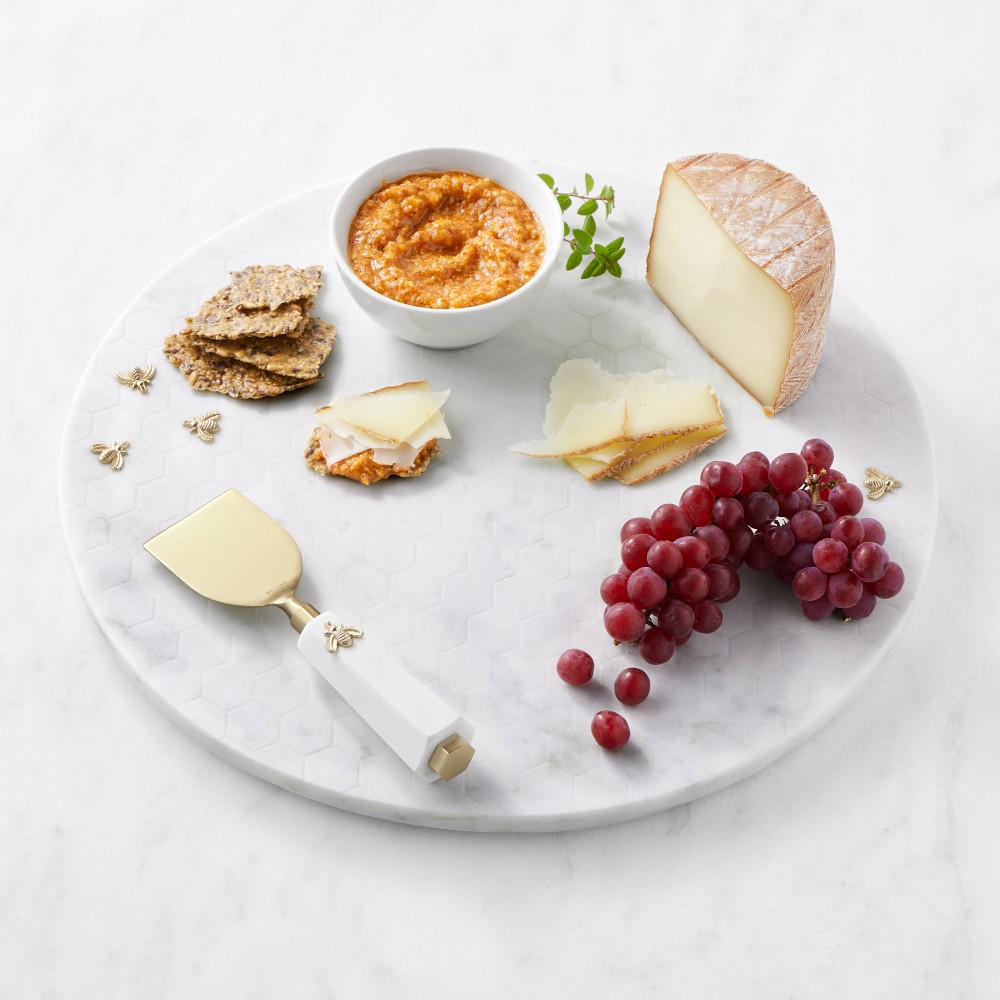 Honeycomb Round Marble Cheese Board