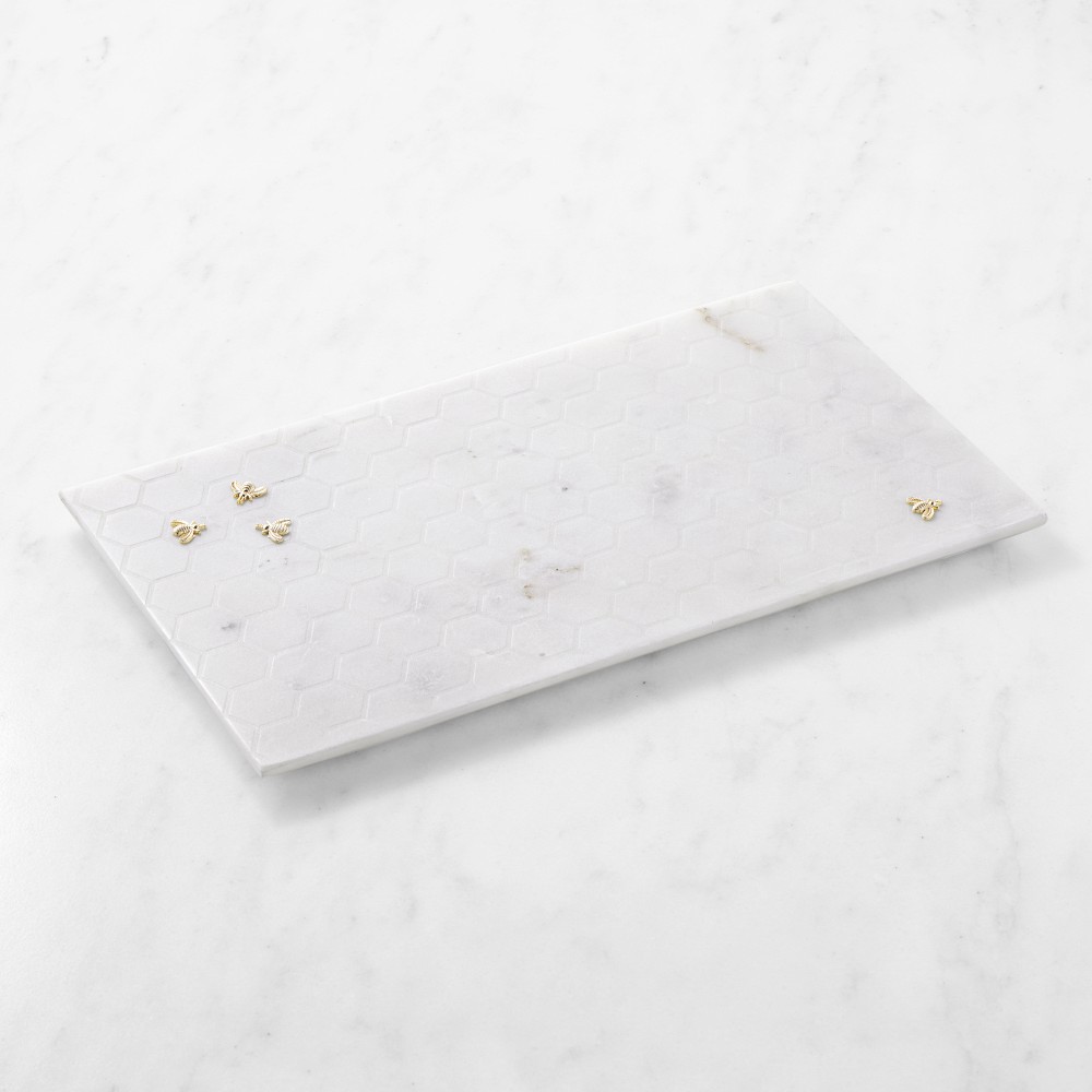 Honeycomb Marble Rectangular Cheese Board