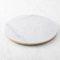 Marble & Brass Round Board
