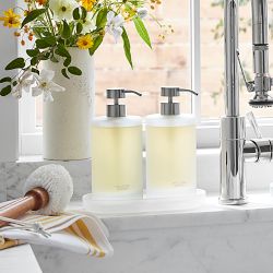 Hold Everything Frosted Glass Soap &amp; Lotion Dispenser, 16oz.