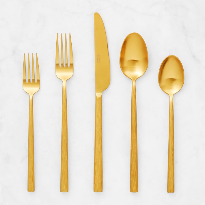 Cyprus 5-Piece Flatware Set, Gold