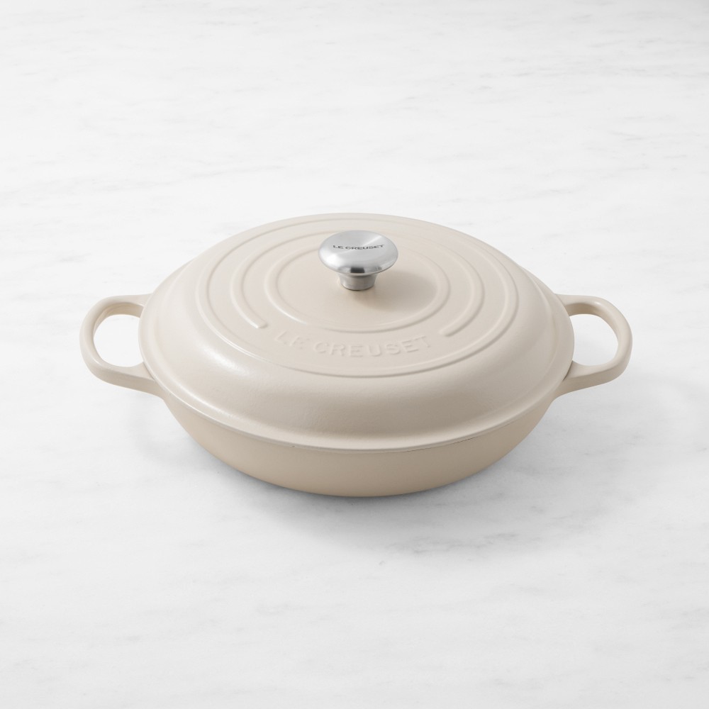Le Creuset Signature Enameled Cast Iron Braiser - 3 1/2-Qt., Brioche