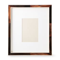 OPEN BOX:Horn and Bone Picture Frame, Dark, 5" X 7"