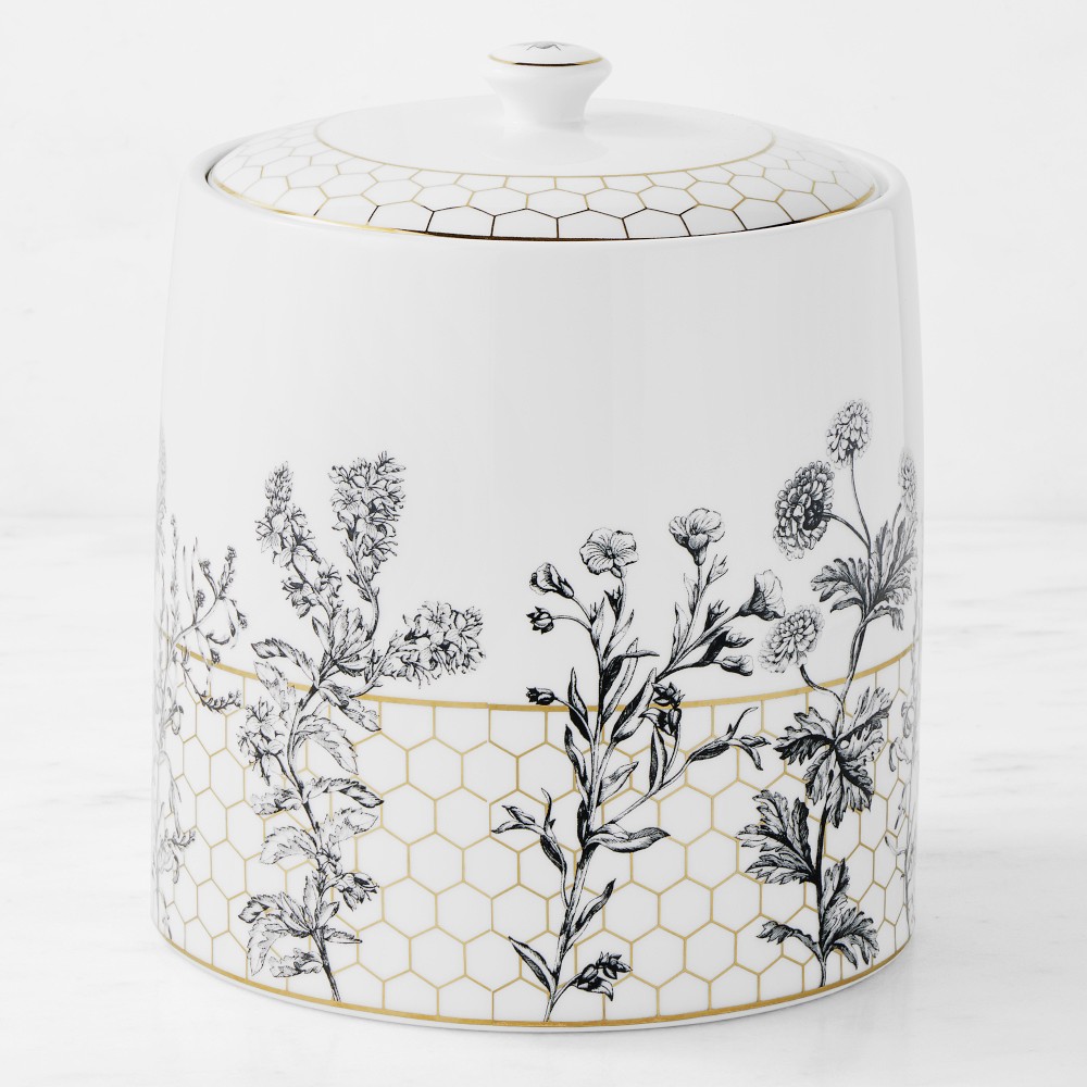Honeycomb Porcelain Canister - Large