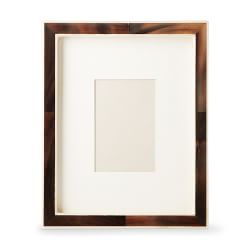 OPEN BOX:Horn and Bone Picture Frame, Dark, 4" X 6"