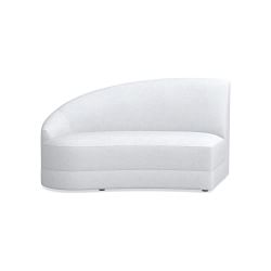 Capri One Arm Sofa, Left, Perennials Performance Basketweave, White