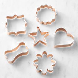 Williams Sonoma Copper Cookie Cutters, Set of 6