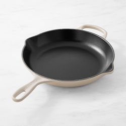 Le Creuset Signature Enameled Cast Iron Skillet Fry Pan, 10 1/4", Brioche
