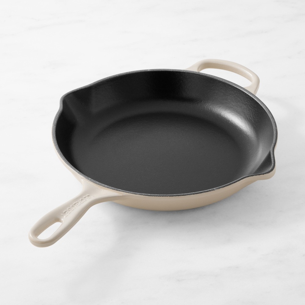 Le Creuset Signature Enameled Cast Iron Skillet Fry Pans - 10 1/4", Brioche