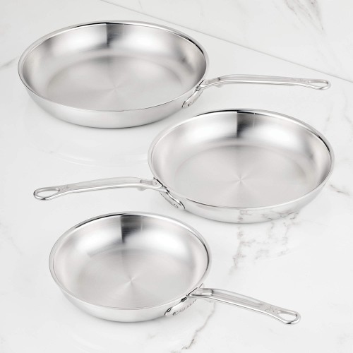 Hestan ProBond Luxe Professional Clad Stainless-Steel Skillet, Set of 3 Simolary simolary.com