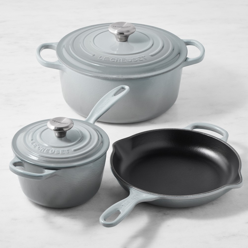 Le Creuset Signature Enameled Cast Iron 5-Piece Cookware Set - French Grey