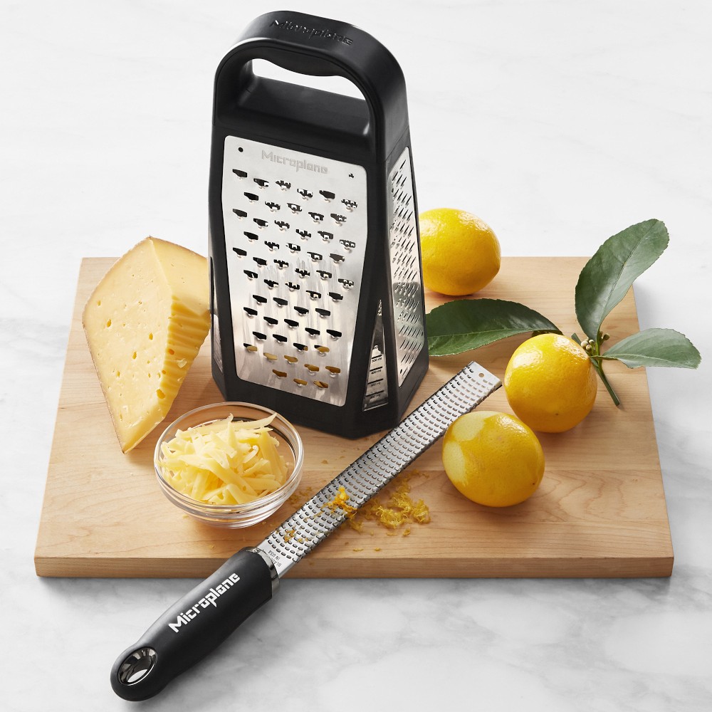 Microplane® Box & Rasp Graters, Set of 2 - Box Grater & Black Rasp Grater