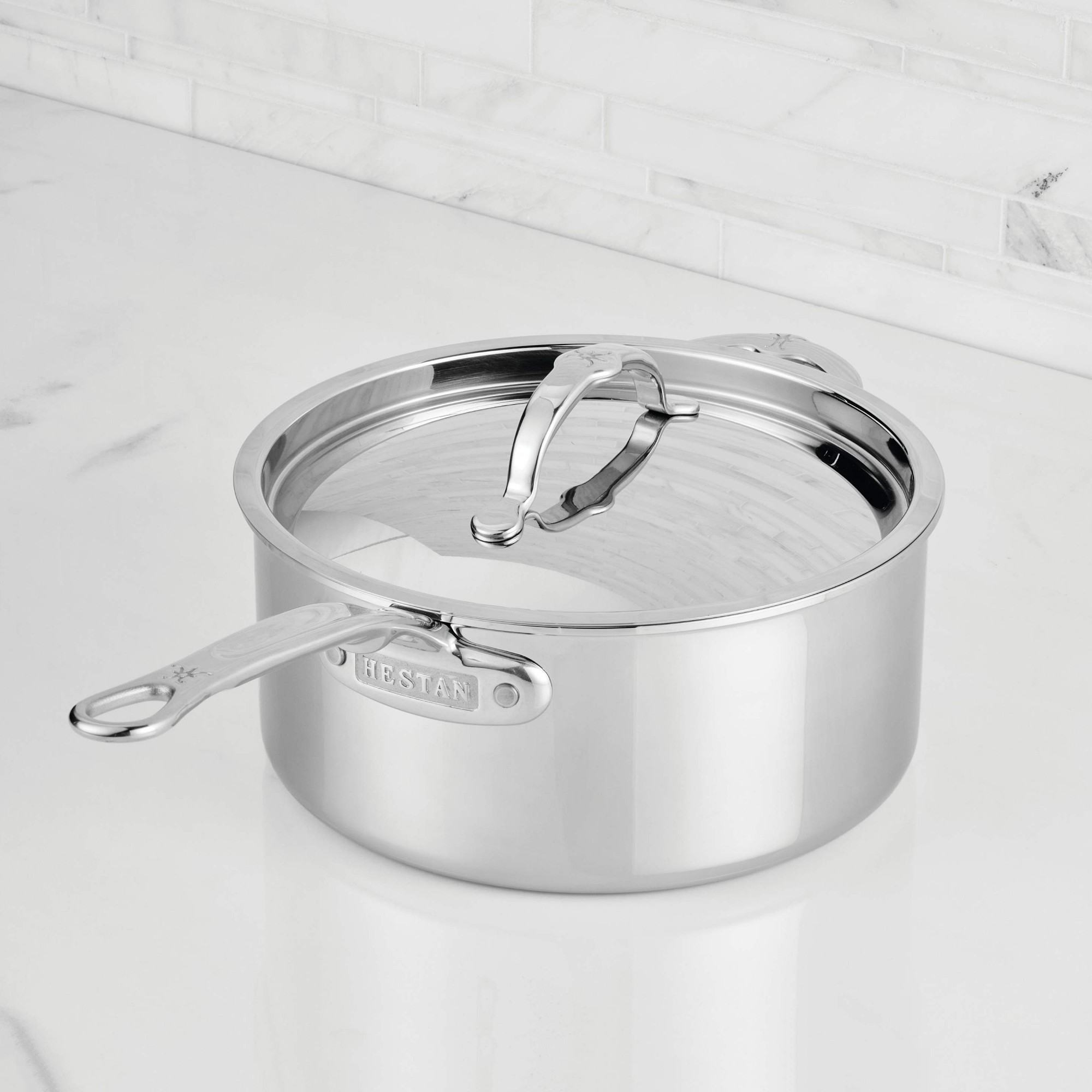 Hestan ProBond Luxe Professional Clad Stainless-Steel Saucepan Simolary simolary.com