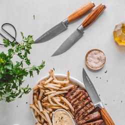 Schmidt Brothers Zebra Steak Knives, Set of 4