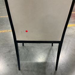 OPEN BOX: Roulan Dining Armchair, Milano Leather Grey, Ebony