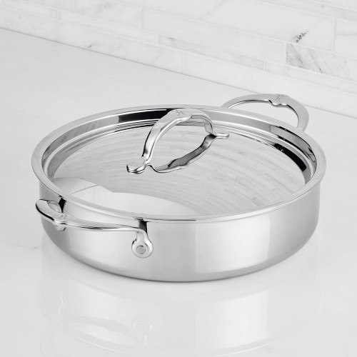 Hestan ProBond Luxe Professional Clad Stainless-Steel Covered Braiser, 3.5-Qt. Simolary simolary.com